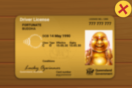 blured driver licence